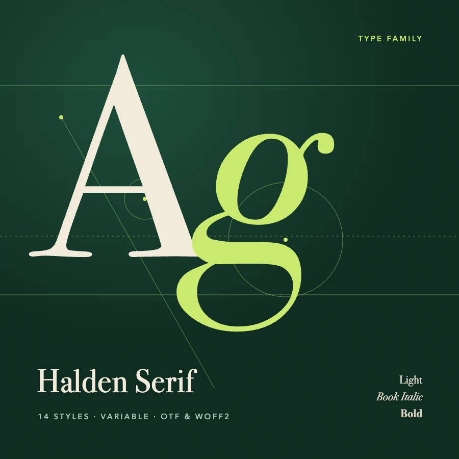 Halden Serif, a type family
